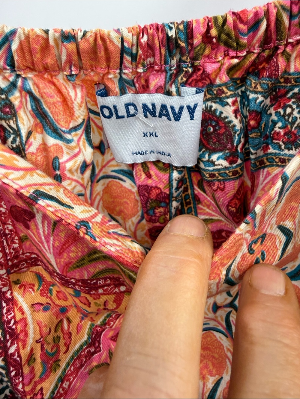 Old Navy Waist-Defined patchwork Paisley print Cami Midi Dress XXL - Picture 9 of 15